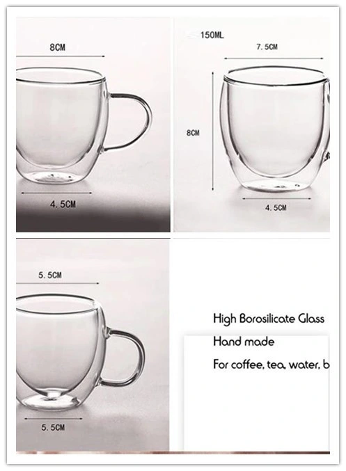 80ml 150ml 250ml 350ml 450ml 550ml 650ml Heat Resistant Glass Kitchenware Glassware Coffee Tea Water Milk Wine Beer Drinking Cup