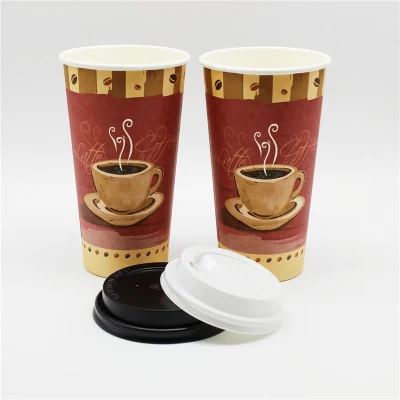 Tazas de café de 16 oz con tapas