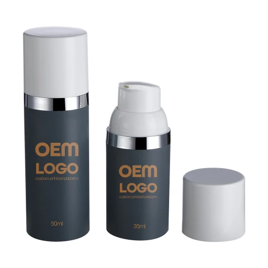 Nuevo logotipo vendedor caliente del OEM 15 30ml 17 20gskincare Crema cosmética Crema Loción Botella sin aire para el cuidado personal